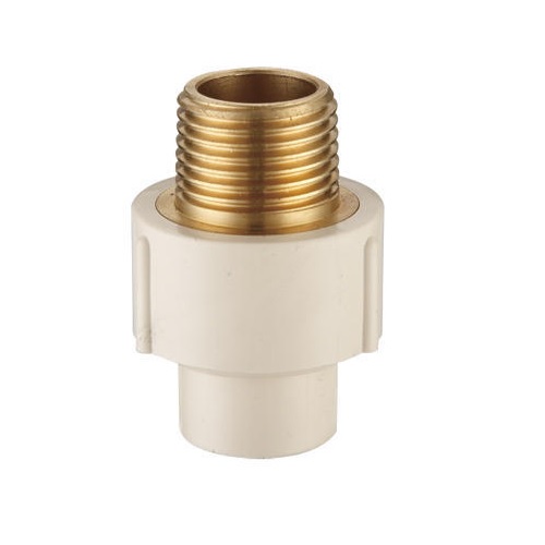 Ashirvad Aqualife UPVC Reducing Male Adaptor Brass Threaded MABT, 2235207